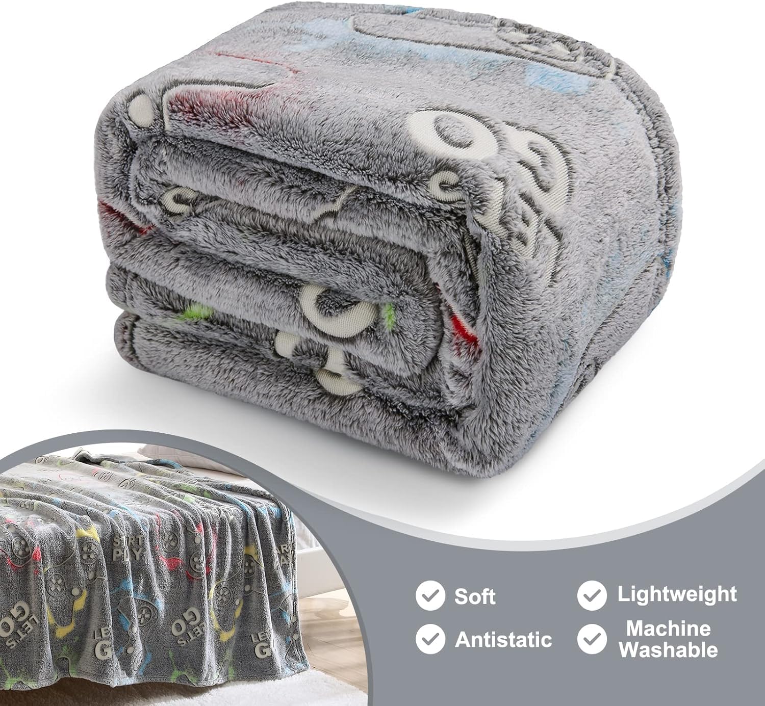 Jekeno Glow blanket machine washable for easy care.