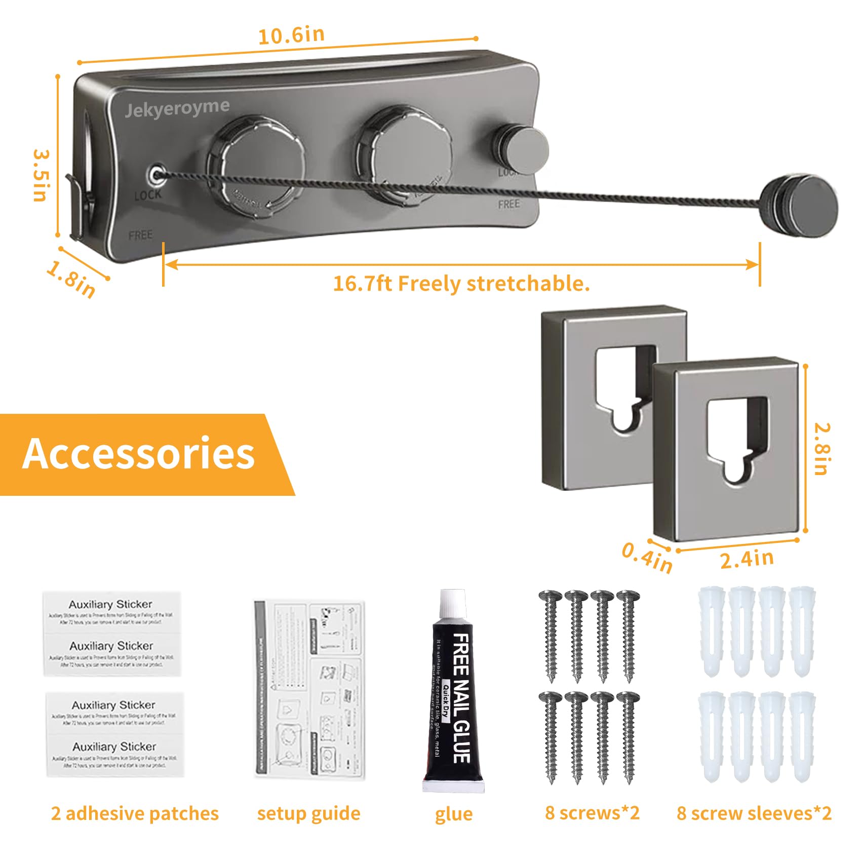 Jekyeroyme flexible installation options work on tiles or plaster walls.