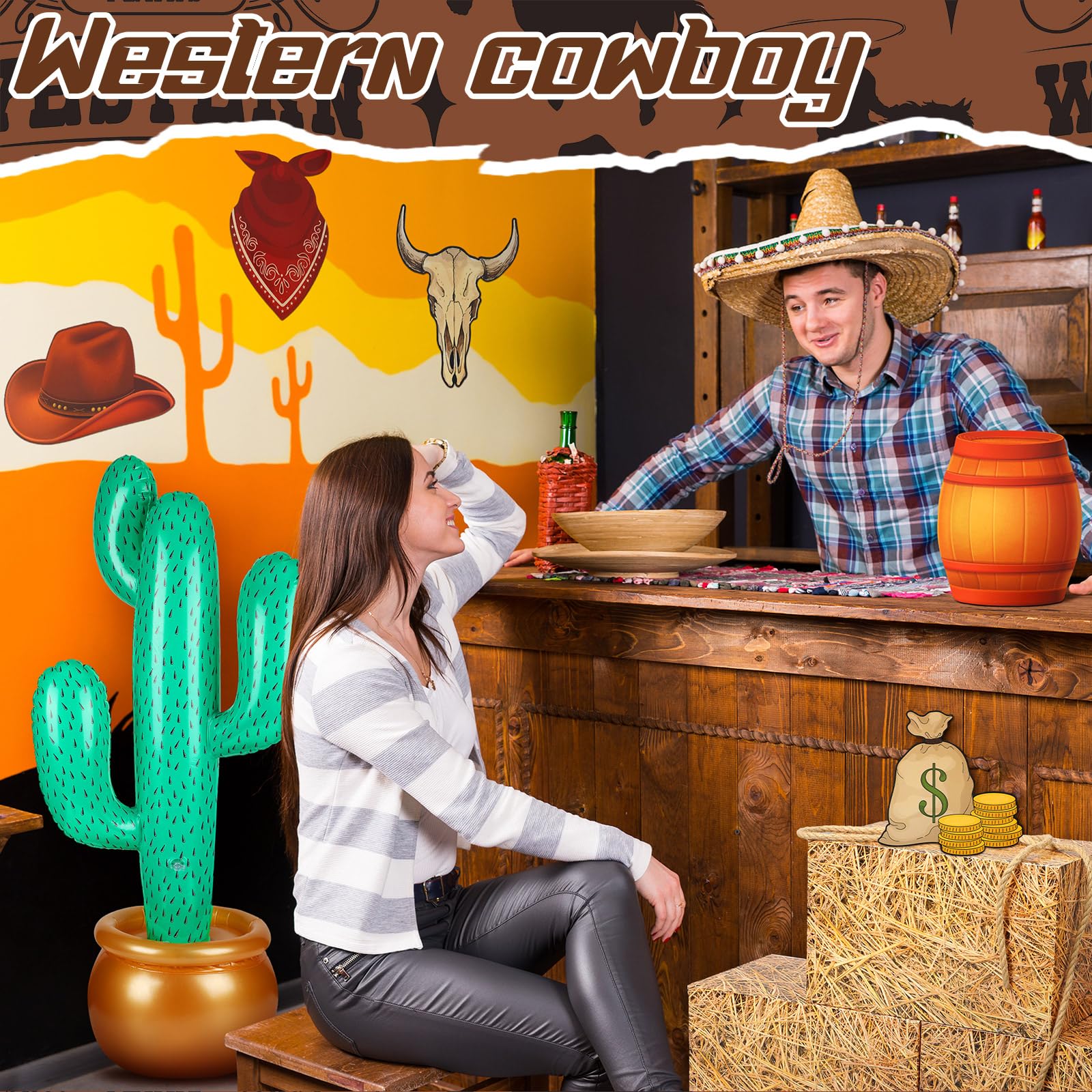 JellyArch cowboy hat card accents add authentic Western charm to tables