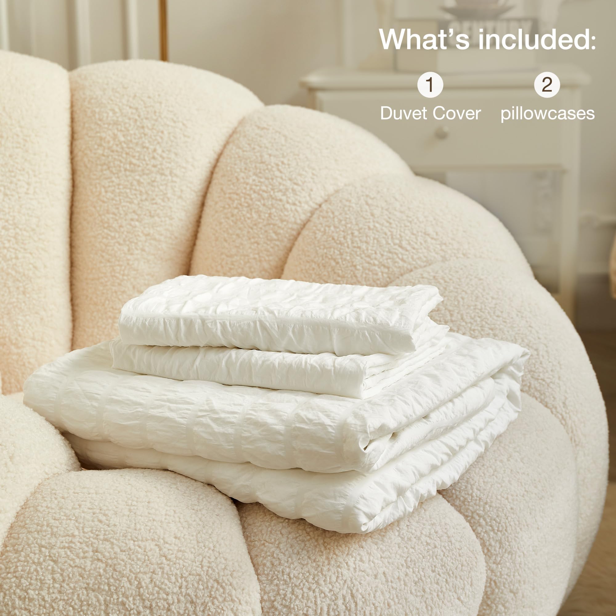 JELLYMONI easy care bedding remains machine washable for busy homes