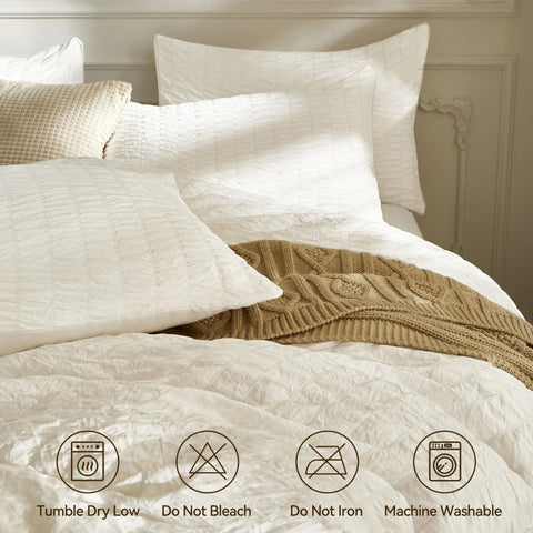 JELLYMONI duvet cover with eight corner ties secures the quilt