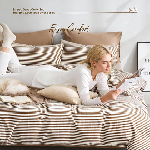 JELLYMONI machine-washable cotton bedding stays fresh with regular washing.