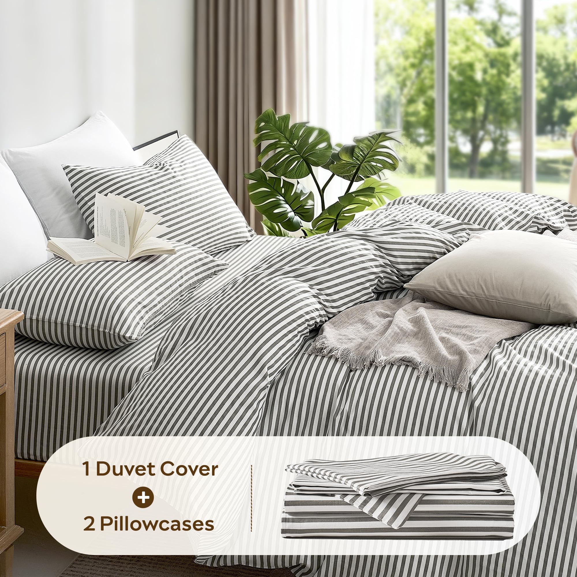 JELLYMONI cotton duvet cover is machine washable for easy care