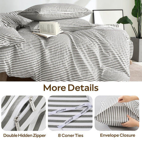 JELLYMONI queen-size duvet cover set designed for standard queen beds