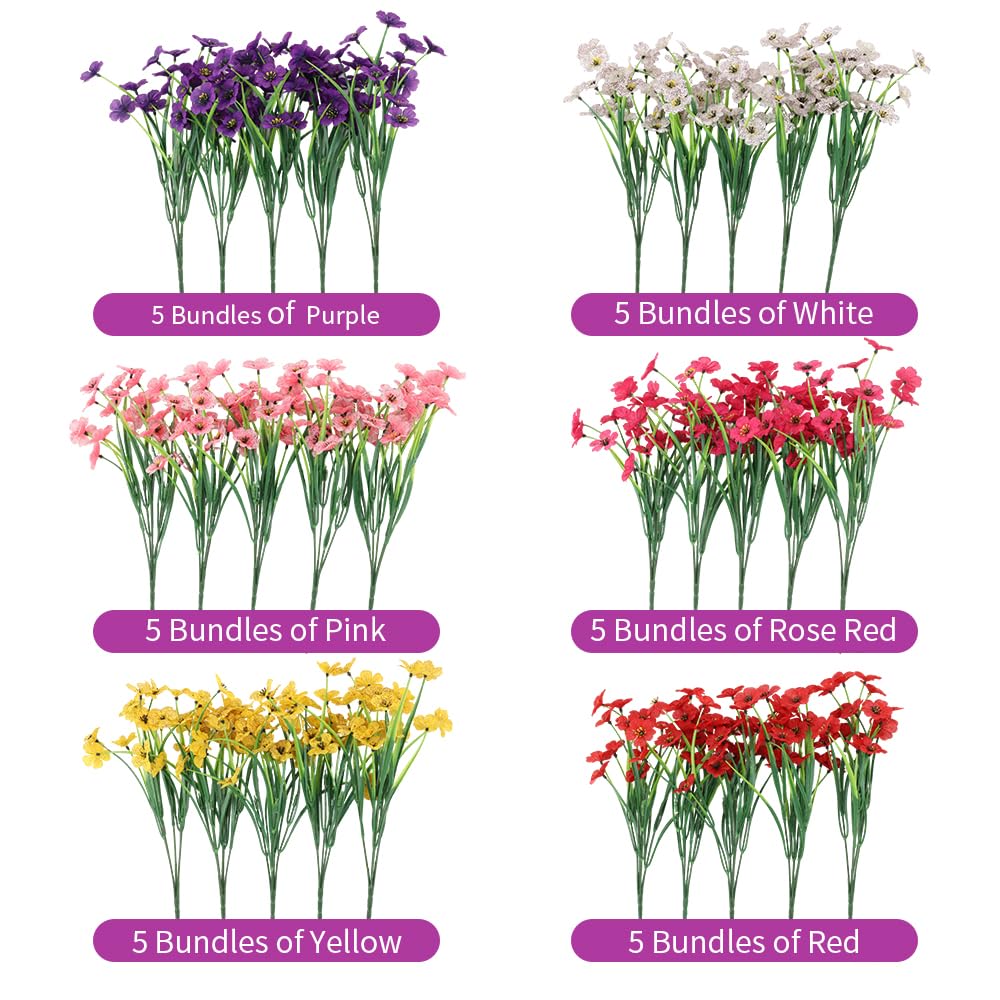 JEMONG fake flowers showcased in a window box display