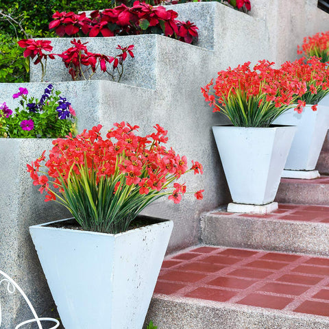 JEMONG fade-free faux plants ideal for kitchen windows and indoor displays.