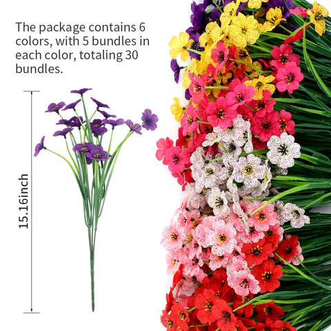 JEMONG UV-resistant artificial flowers stay vibrant in sun