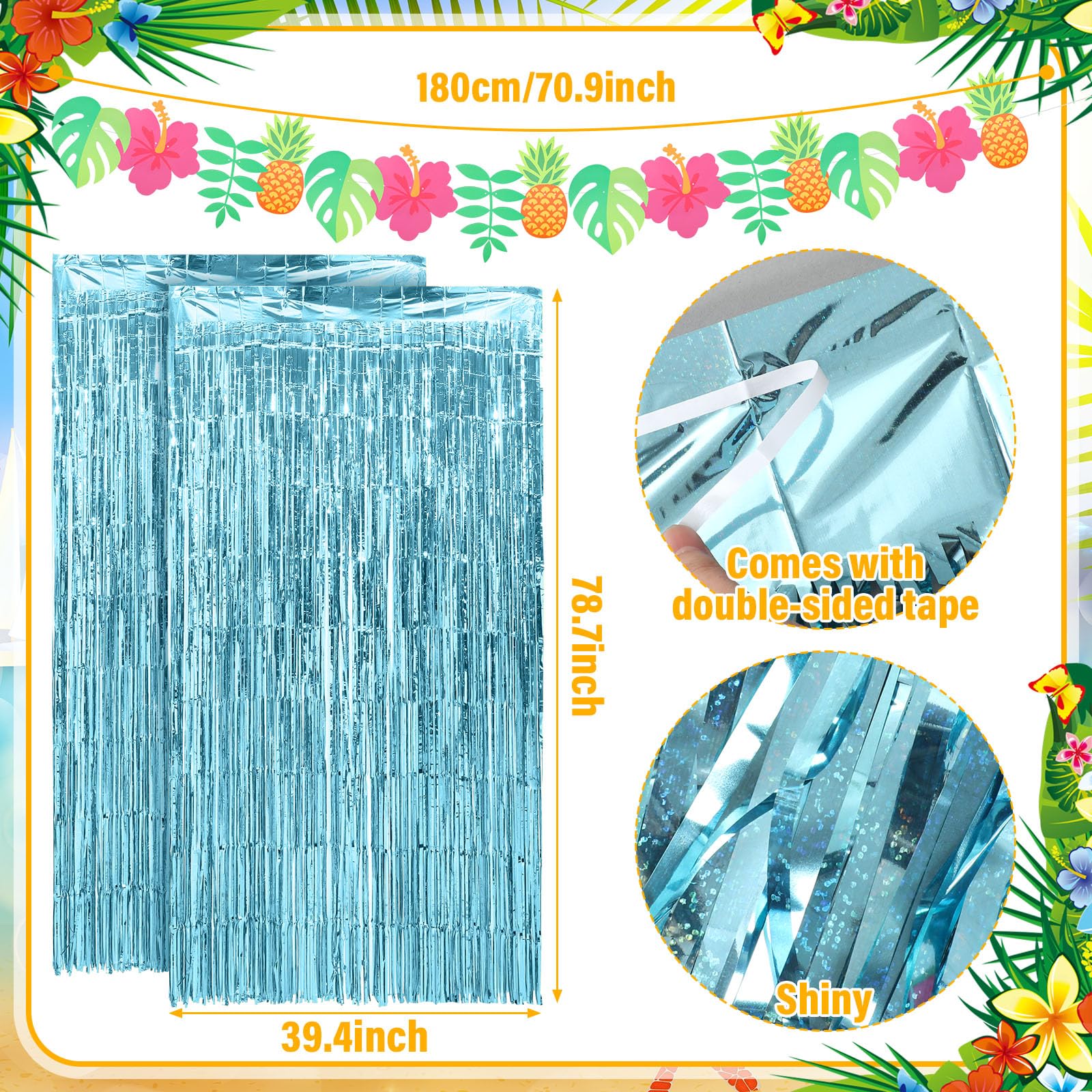 Jenaai Luau hibiscus cardboard decor adds tropical color for photos