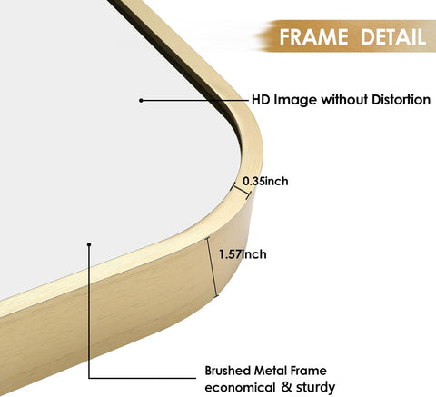 JENBELY decorative mirror for bedroom or hallway brightens interiors.