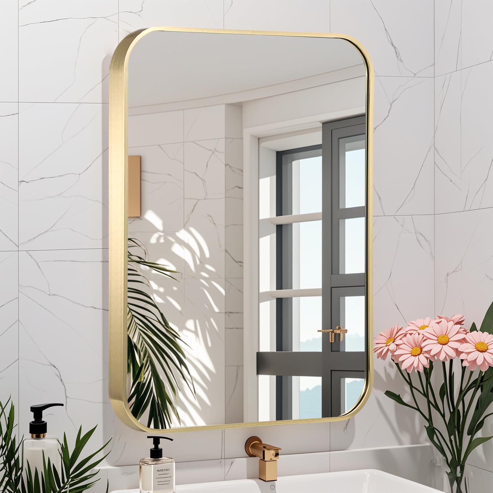 JENBELY brushed gold corner detail adds modern elegance to elevate any room.