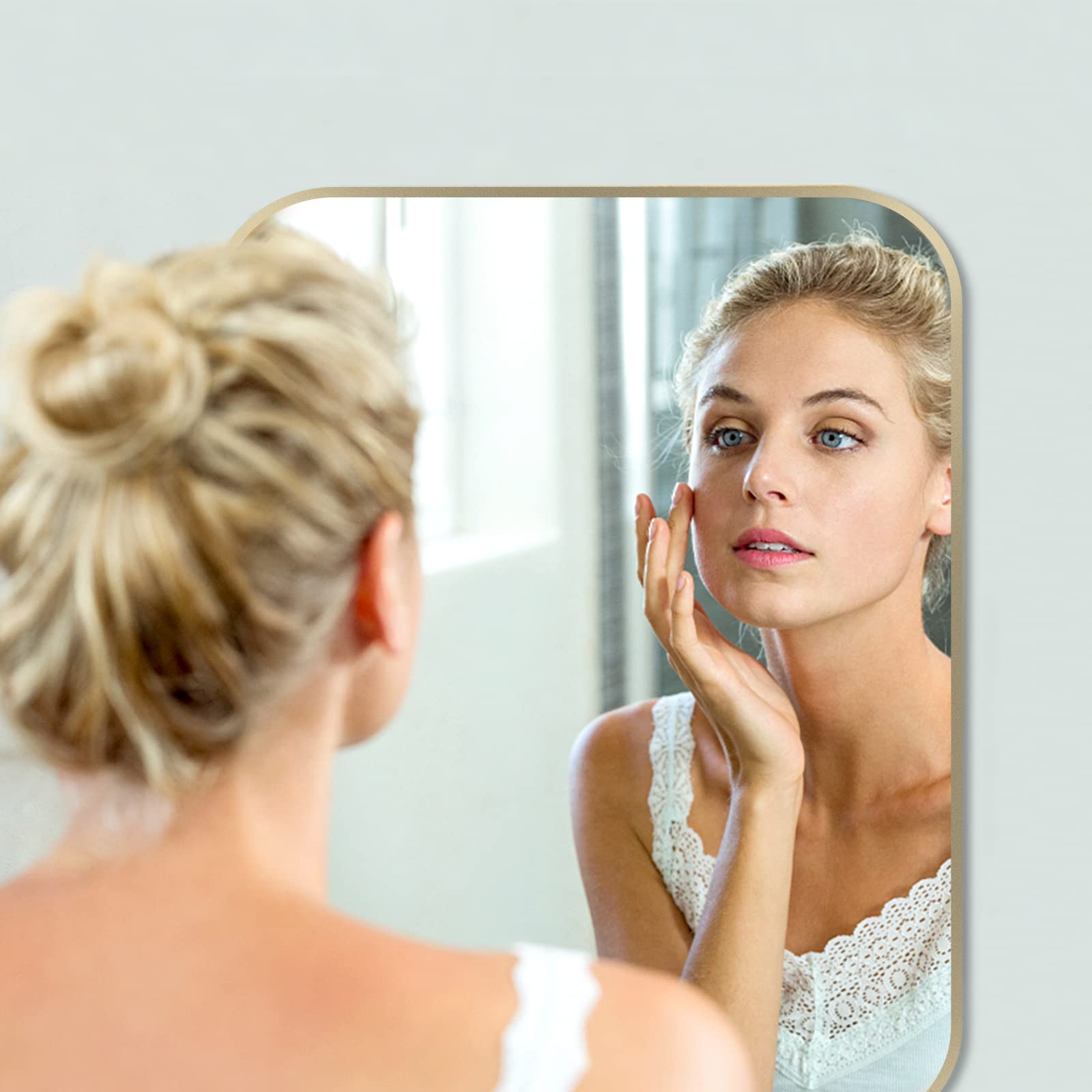 JENBELY wall-mounted vanity mirror horizontal for bathrooms or hallways, space-enhancing.