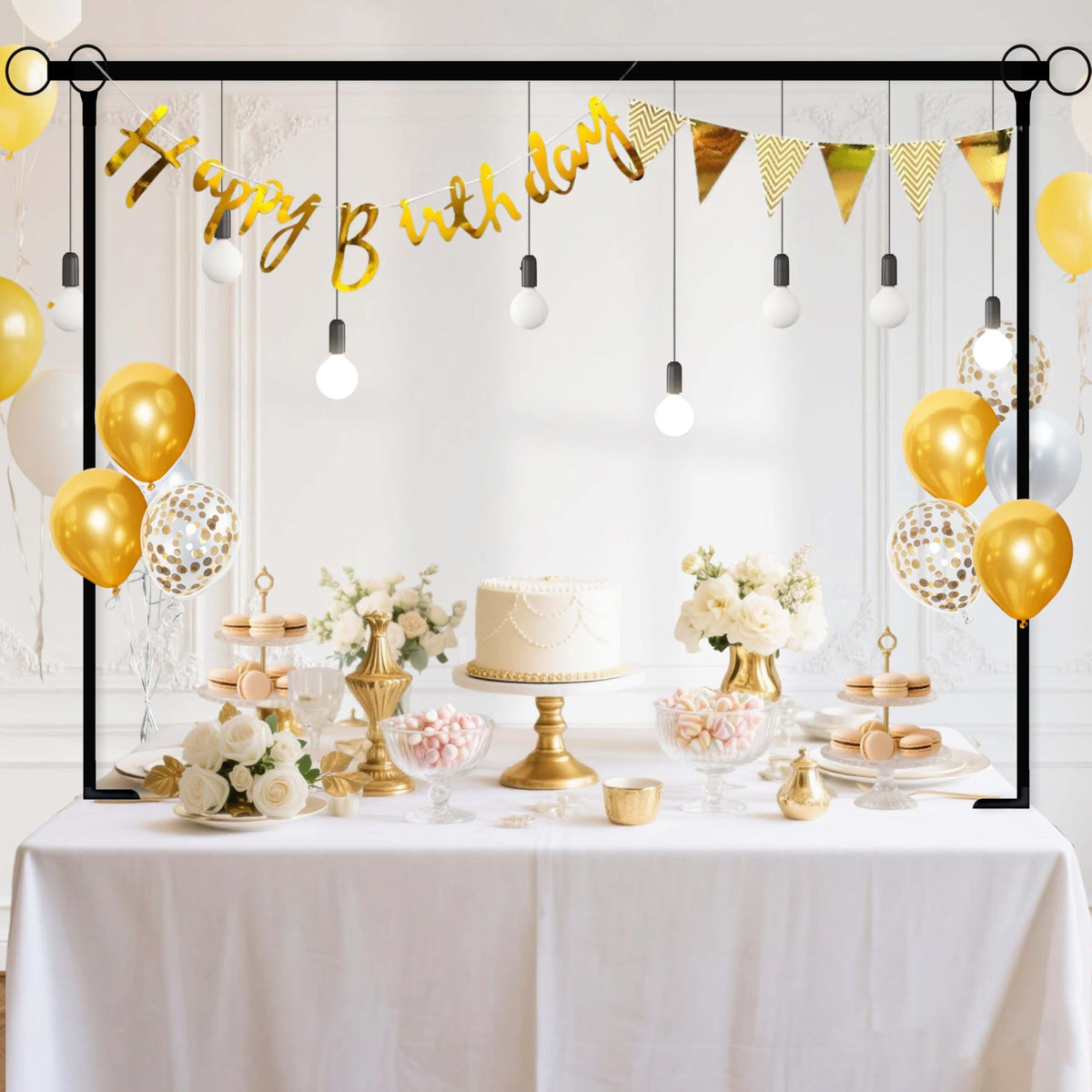 Jenlion table arch stand clamps offer stable support for balloons and banners.