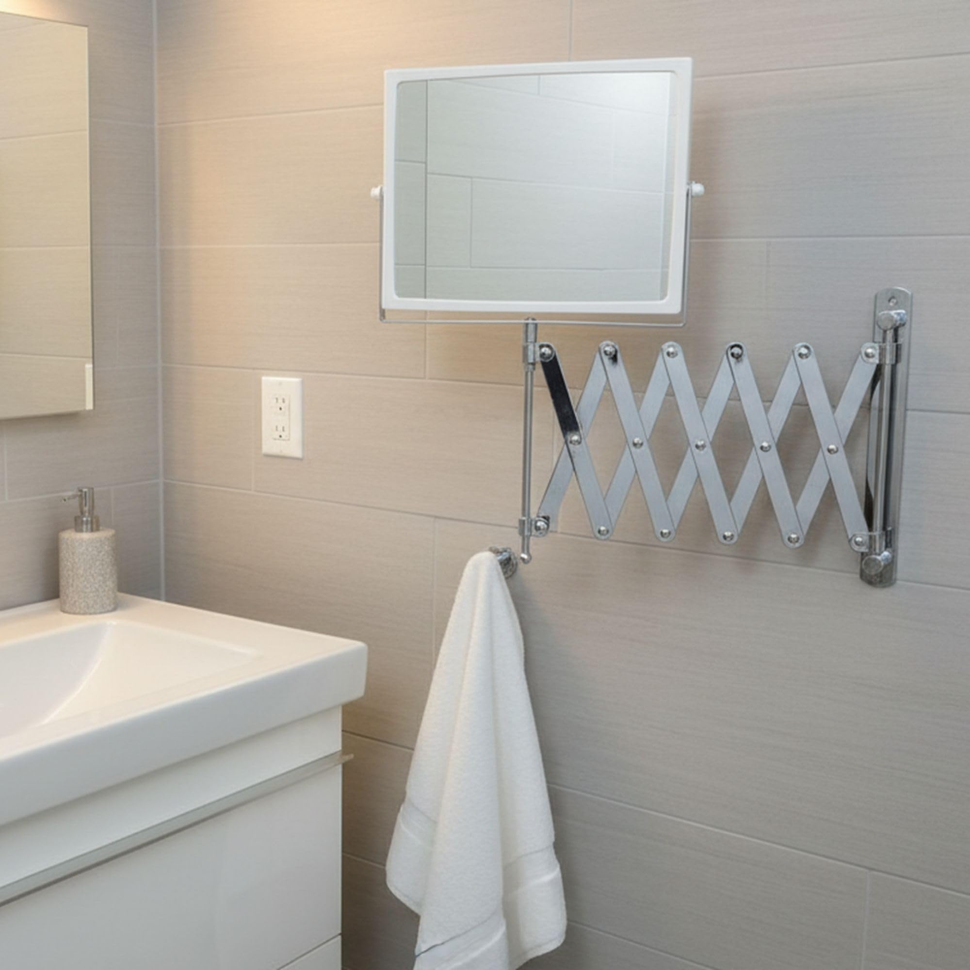 JERDON bathroom setup shows space-saving, wall-mounted convenience