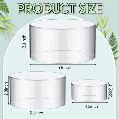 Jerify acrylic risers 5.91 inch round pedestal elevates items for clear visibility