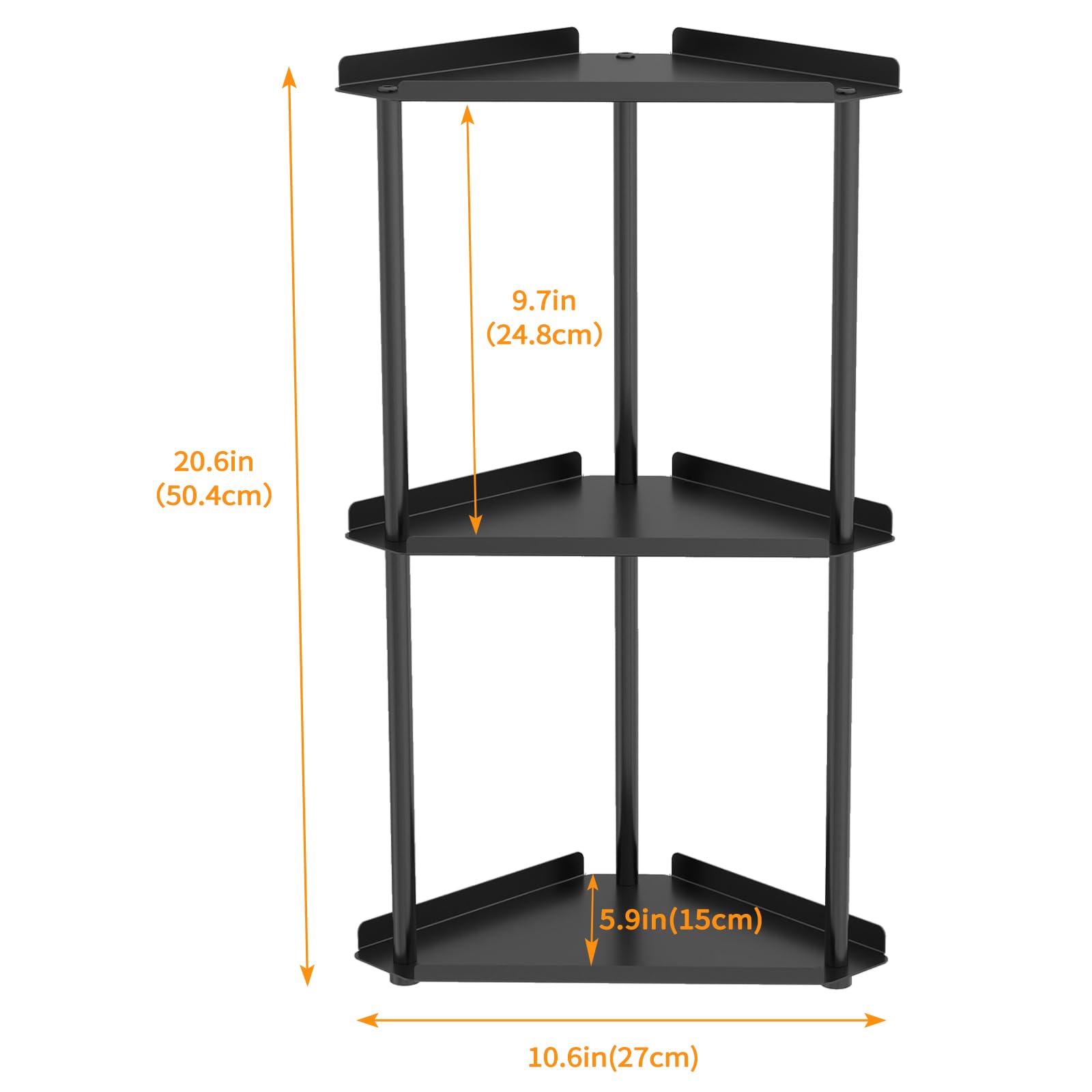 Jesginboo sturdy metal frame storage for cosmetics and toiletries.