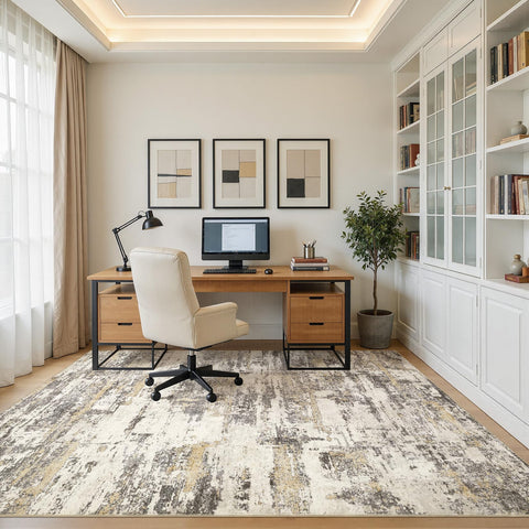 Jessibou low-pile 0.25 inch rug allows smooth door movement