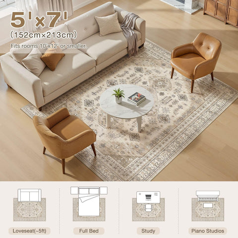 Low-pile Jessibou rug fit under a door for easy transit and cleaner floors.