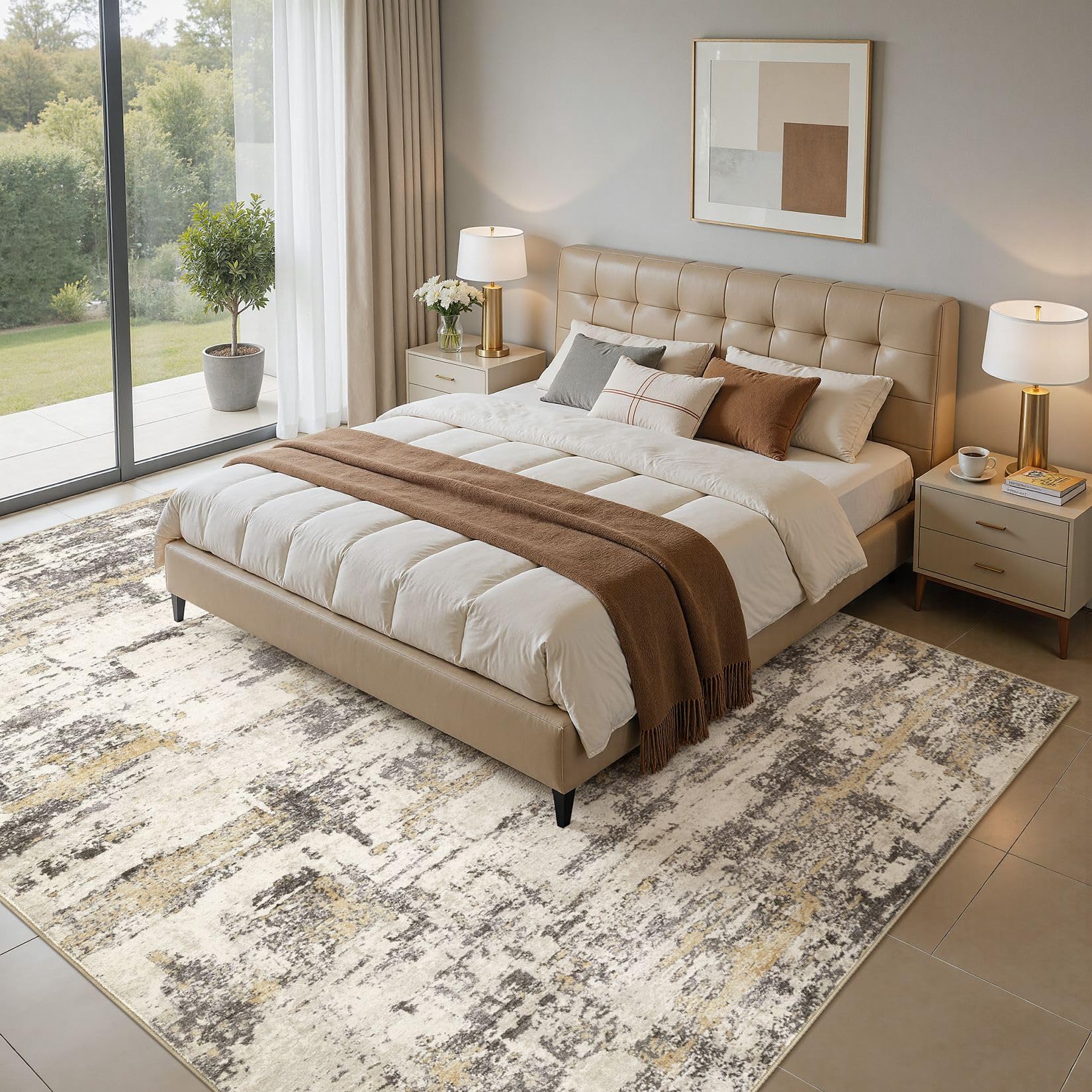 Jessibou stain-resistant fibers help maintain a fresh look between washes