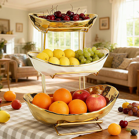 jessie gold metal rack provides sturdy support for a tall centerpiece