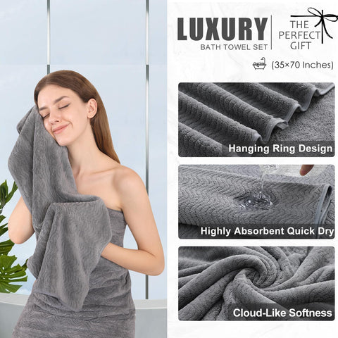 Jessy Home highly absorbent towel dries hands and body quickly