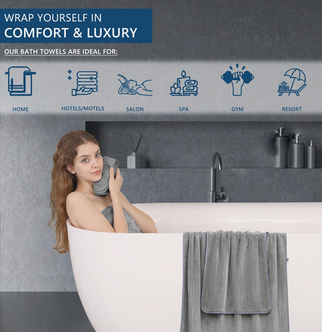 Jessy Home soft fluffy towels highlighting luxurious comfort after showers.