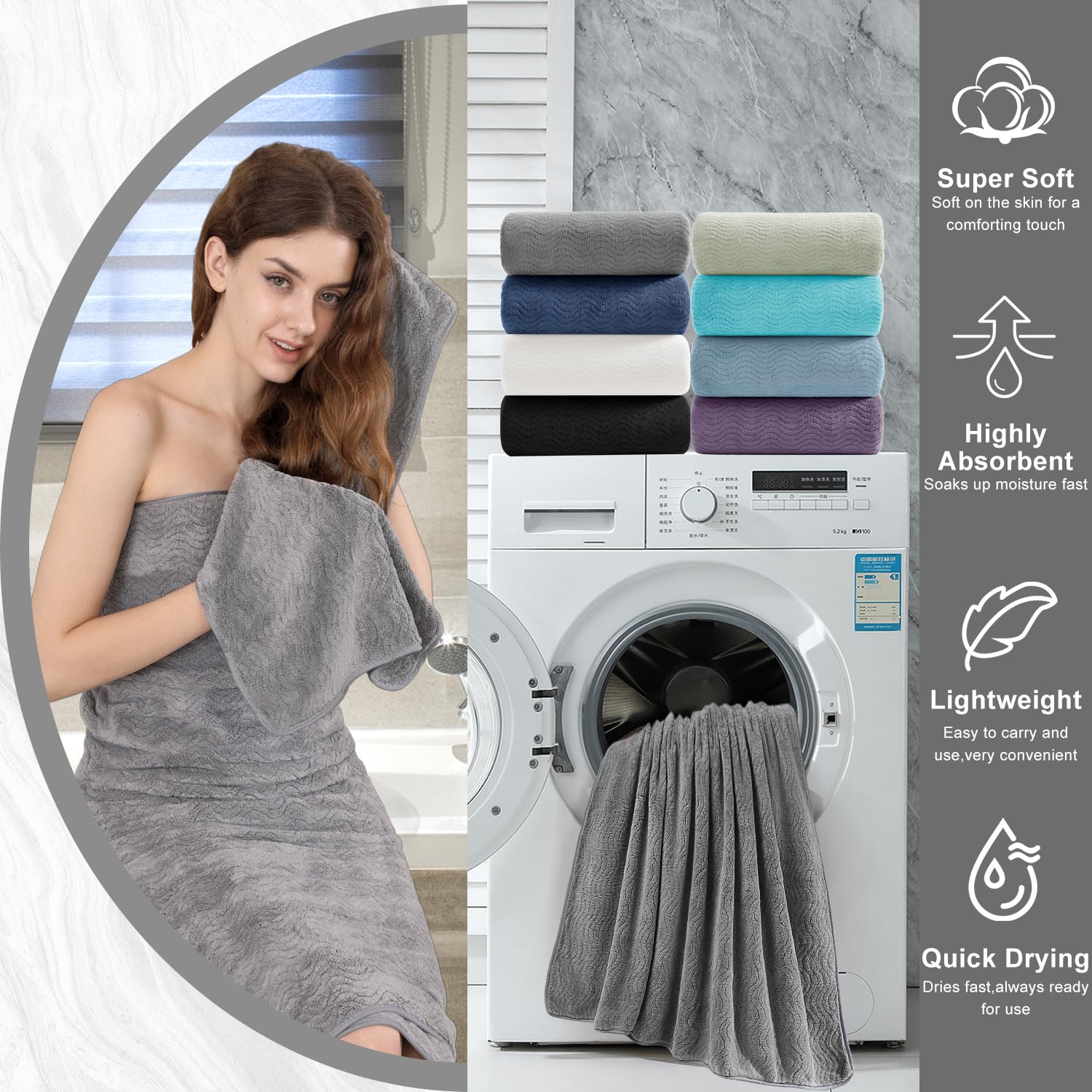 Jessy Home spa gym hotel towel suitable for spa or fitness visits