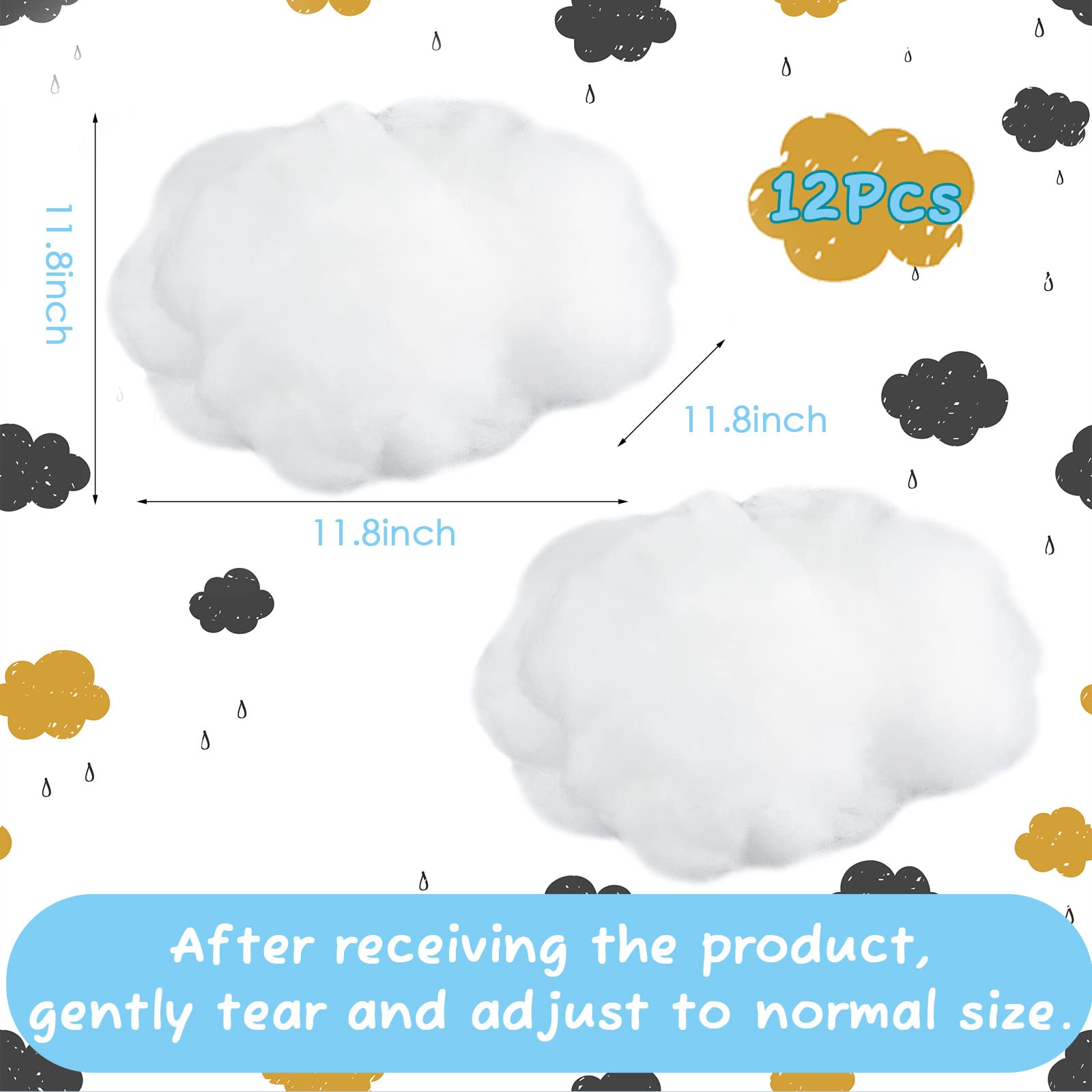 Jetec artificial cloud prop 15x15 cm compact decor for cozy spaces.