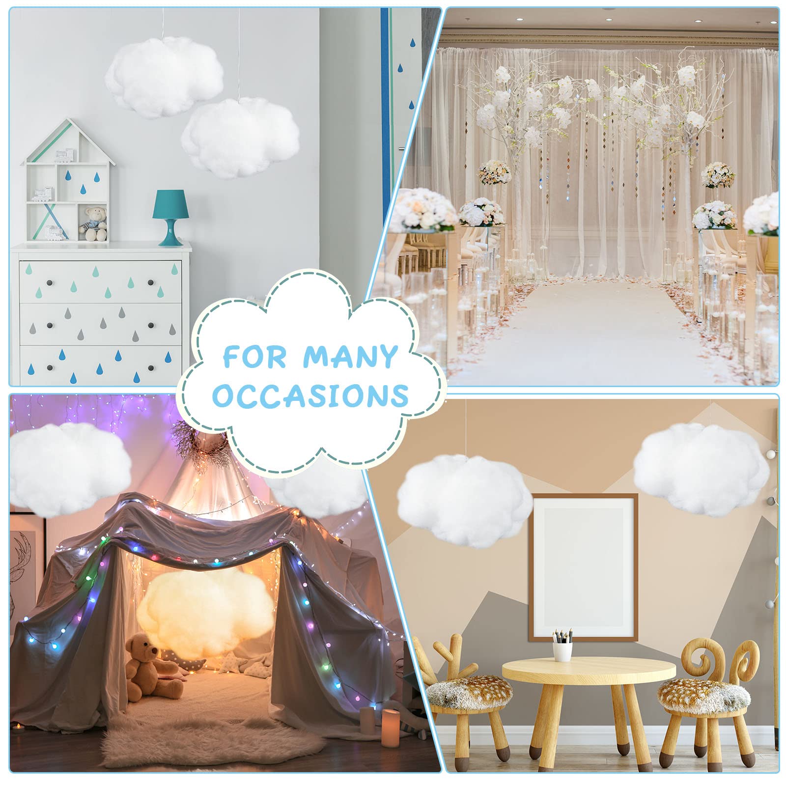 Jetec cloud prop used in DIY crafts and festive tabletop scenes.
