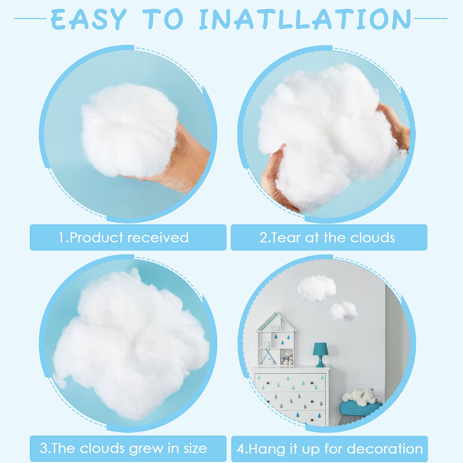 Jetec cloud props hanging decor enhances party ambiance