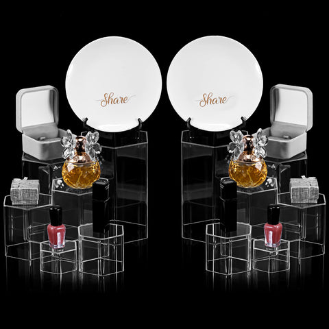 Jetec retail display stands in acrylic offer sturdy support for jewelry.