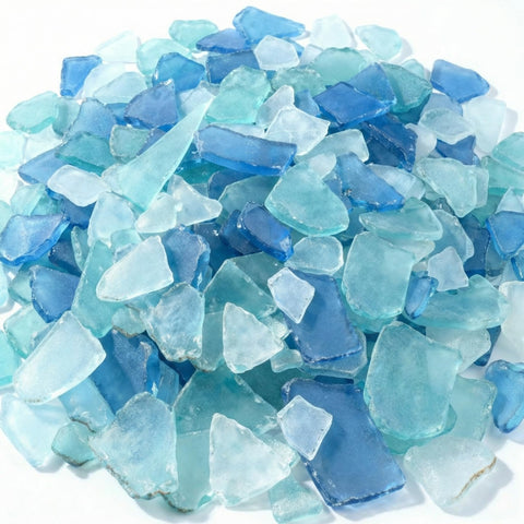 Jetec sea glass 36oz blue vase fill for coastal decor and DIY centerpieces.