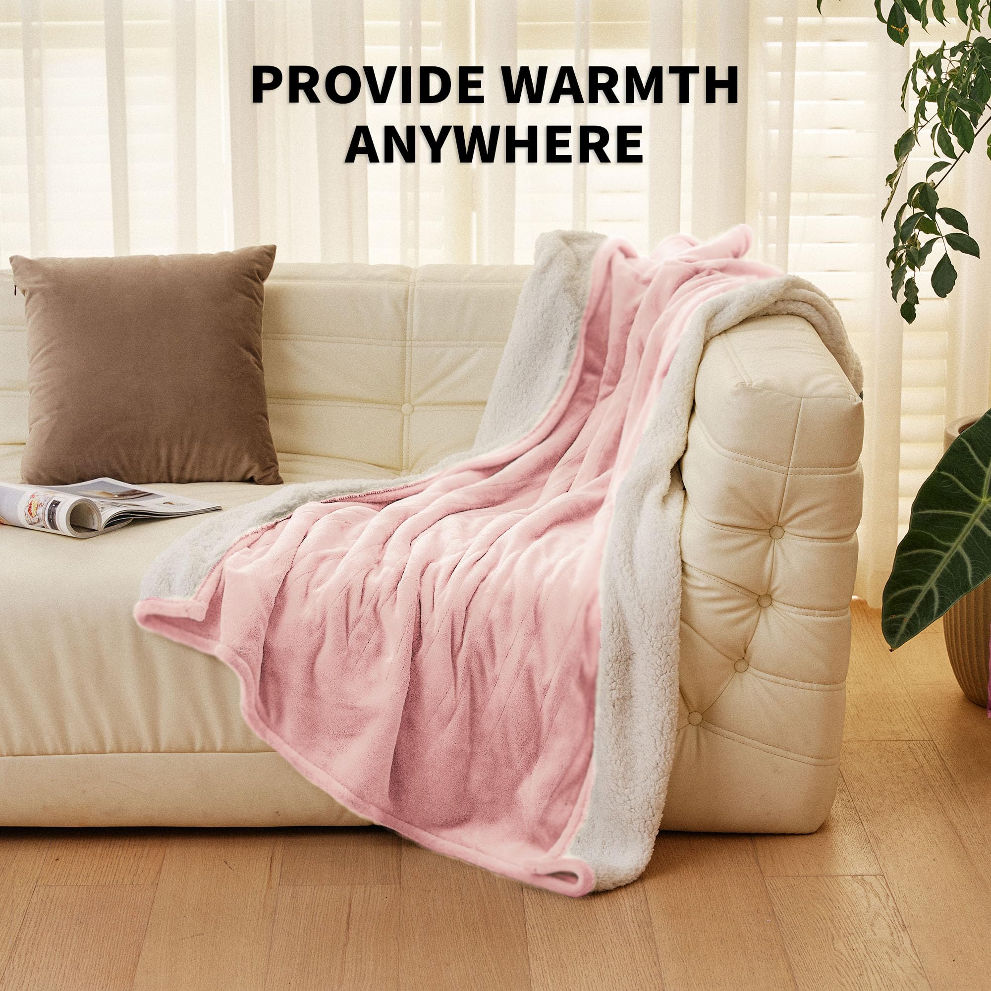 JET'S HOME heated blanket is machine washable with simple care notes.