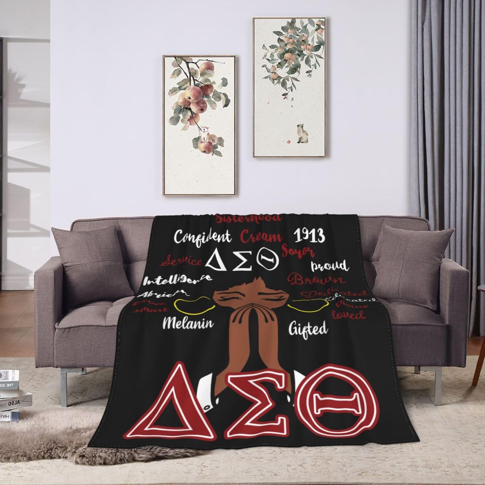 JEUAIOAI sorority gifts blanket throw, gift-ready packaging suggests thoughtful present