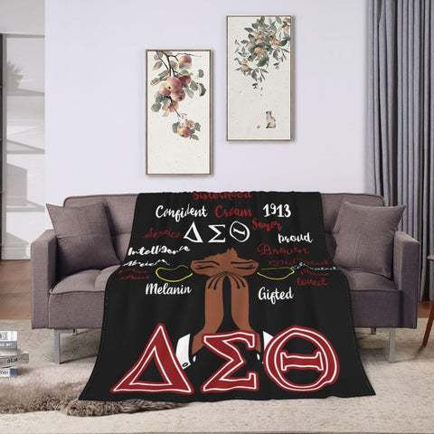 JEUAIOAI sorority gifts blanket throw, gift-ready packaging suggests thoughtful present