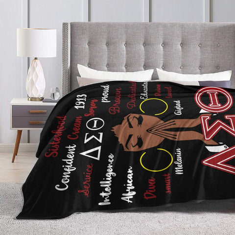 JEUAIOAI sorority gifts blanket throw, travel-friendly size, ideal for road trips