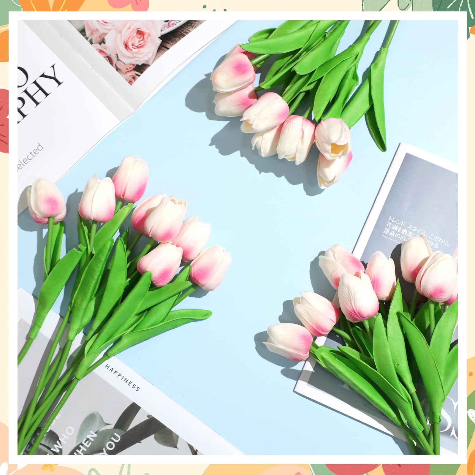 Jexine steel-wire stems are flexible for easy shaping of arrangements.