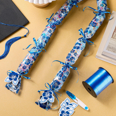 Jexine graduation-theme decoration ideas enhance party ambiance with lei-inspired decor.