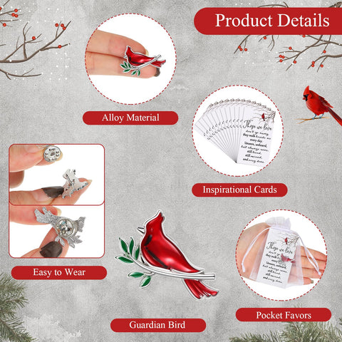 Jexine white organza bags present pins and cards with dignity