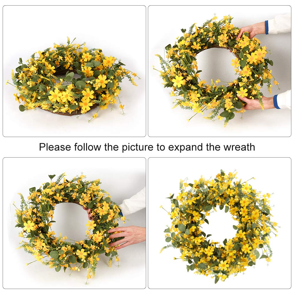 J'FLORU wreath care tip: refresh with a hair dryer.