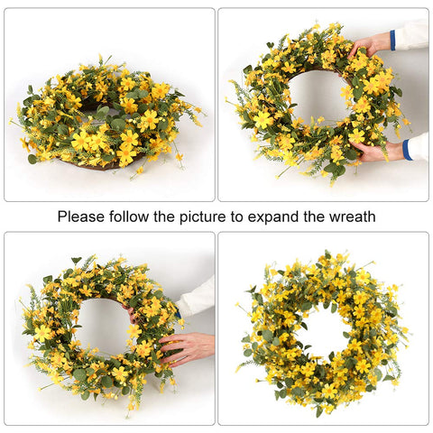 J'FLORU wreath care tip: refresh with a hair dryer.