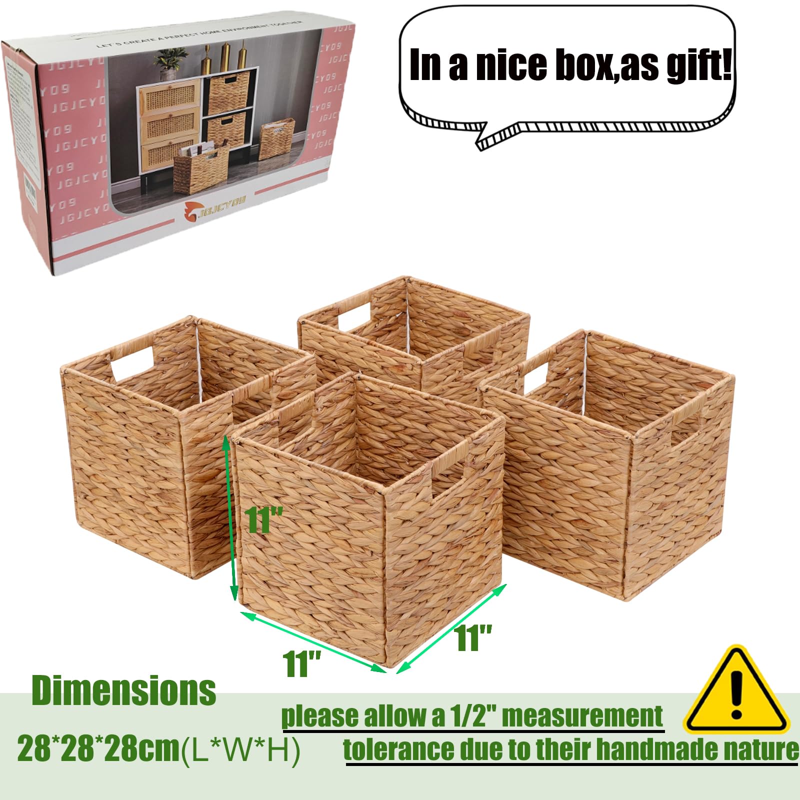 JGJCYO9 foldable storage bin designed for compact travel or seasonal use
