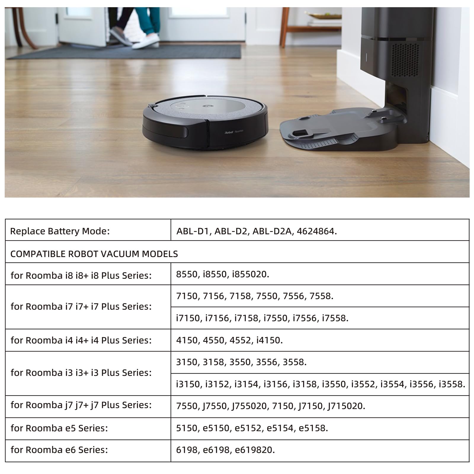 JGTM ABL-D1 battery installation for Roomba replacement.