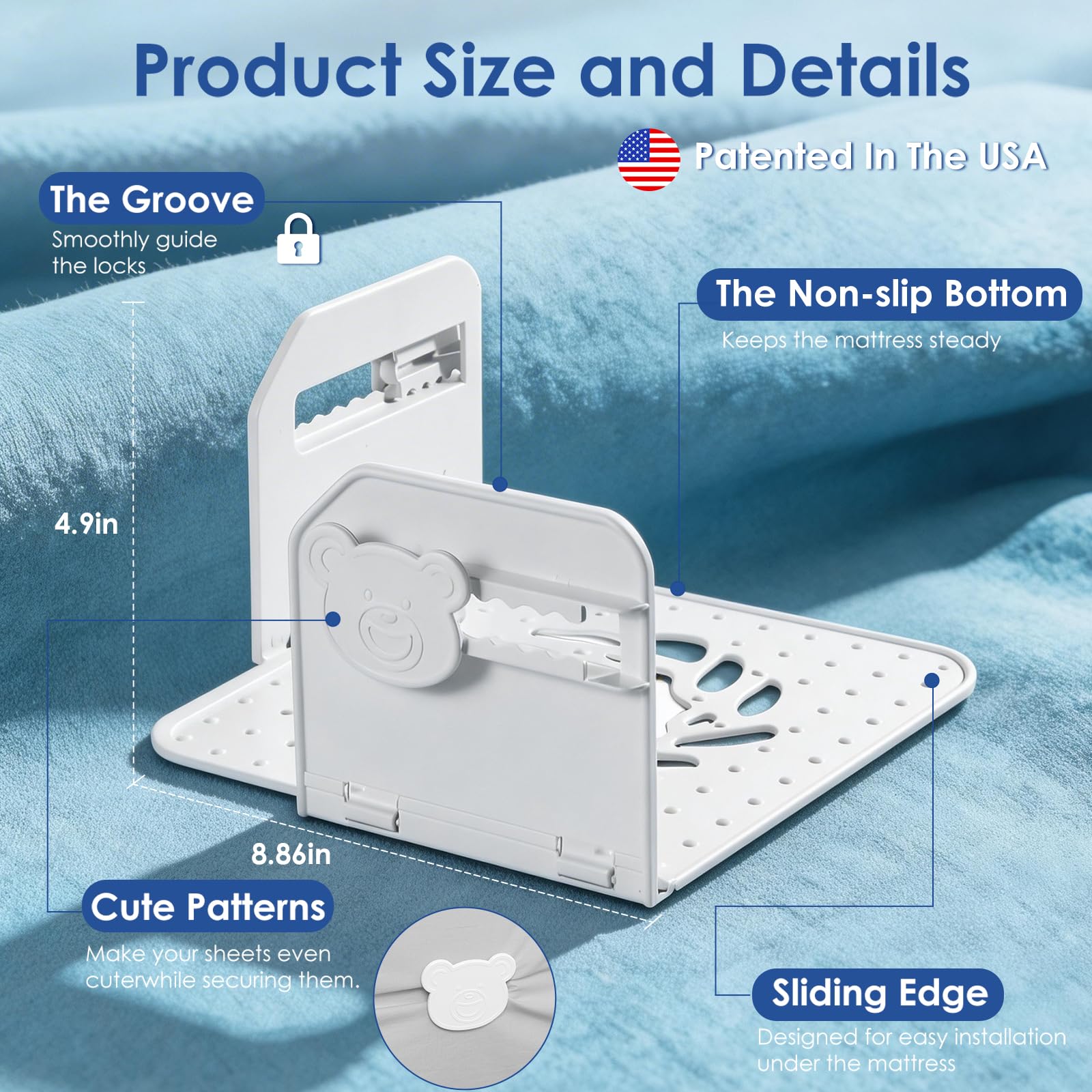 Jiaao 168 anti-slip points securely grip sheets without shifting