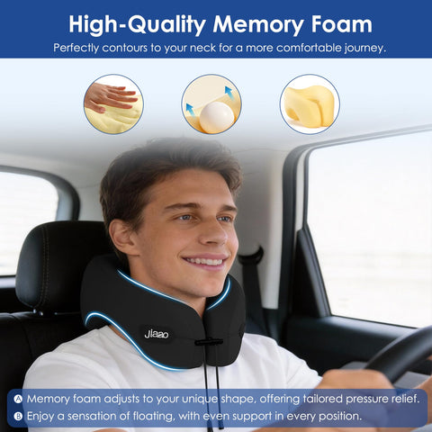 jiaao 360-degree neck support keeps your head in a natural position on trips