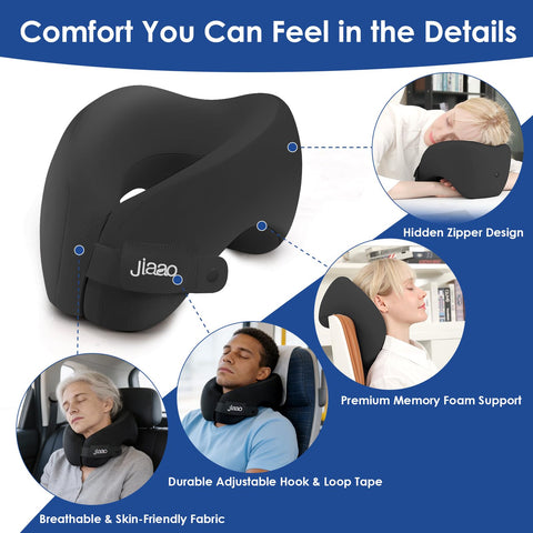 jiaao eye-mask included helps block light for restful flight sessions