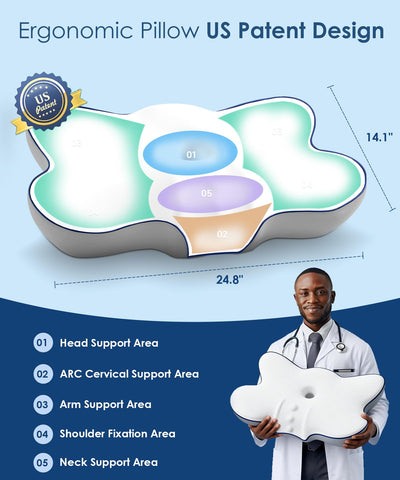 Jiaao gift-ready ergonomic pillow designed for better sleep