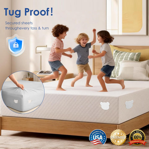 Jiaao patented clip closure demonstrates easy, tool-free setup for faster bed making