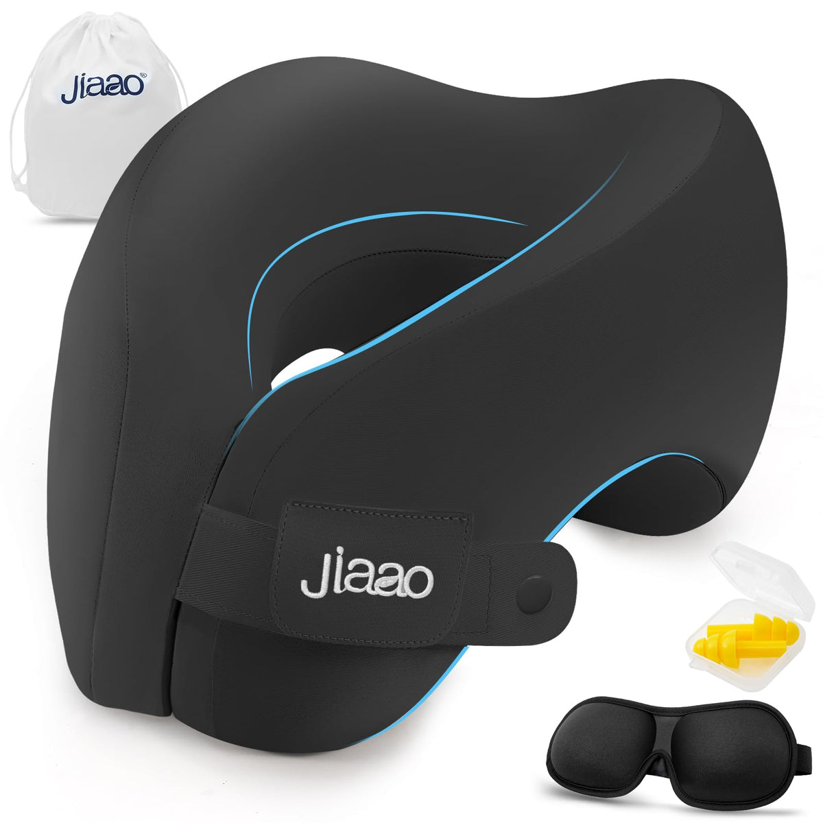 jiaao travel pillow memory foam neck pillow provides steady support for comfortable flights