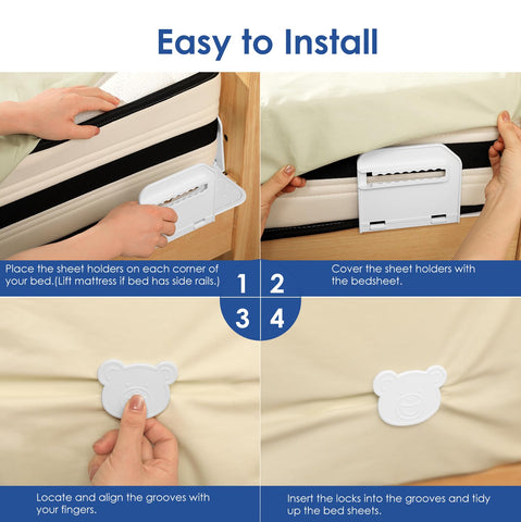 Jiaao universal fit works with all mattress sizes and sheet types