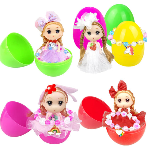 JIABNUKKN closeup of dolls inside eggs shows cute designs